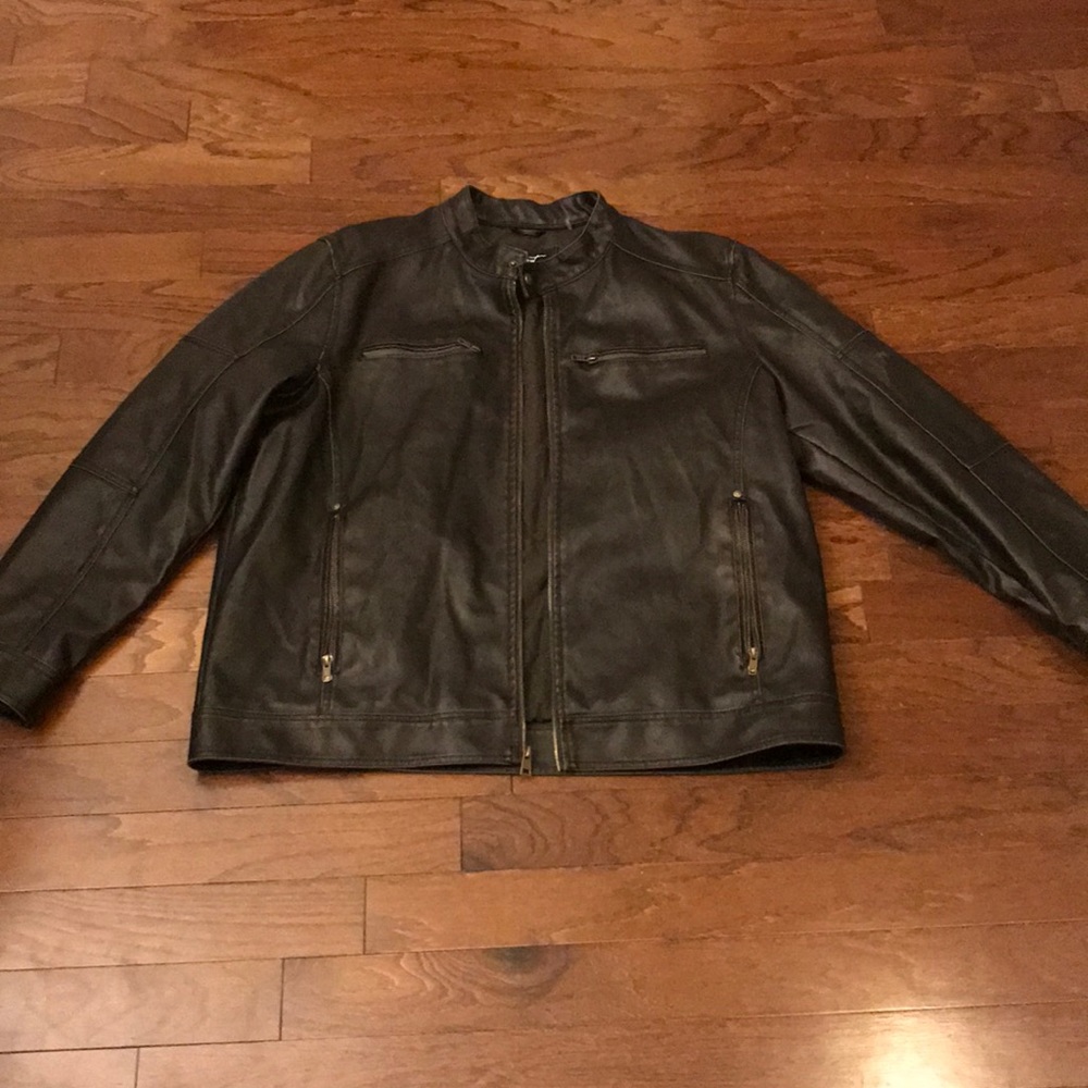 Men’s Black Rivet faux Leather jacket